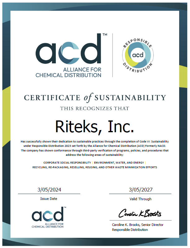 ACD Cert of Sustainability